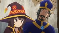 Megumin and Zesta as seen in KonoSuba: An Explosion on This Wonderful World! episode 7 (Image via Studio Deen)